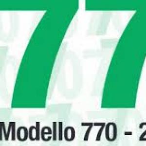 Frontespizio modello 770/2017