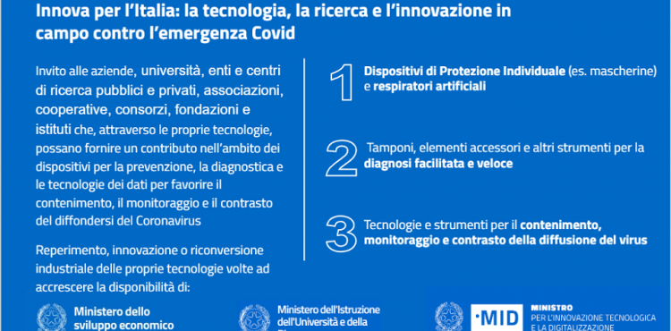innova per l'italia - dal sito del ministero