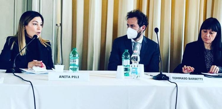 L'assessora Anita Pili durante la conferenza di Roma