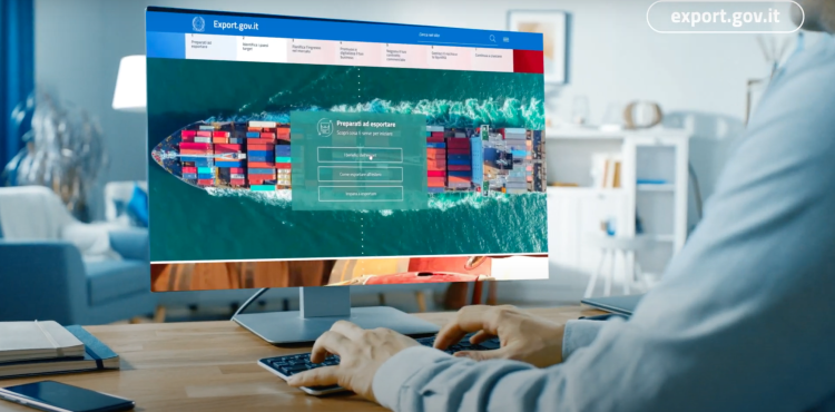 un utente naviga su export.gov.it