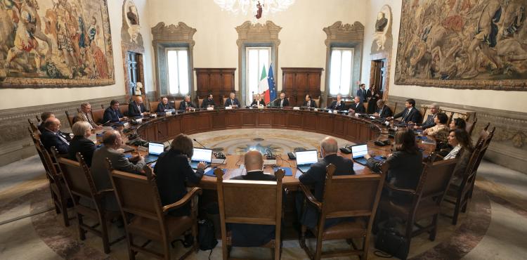 Riunione del Consiglio dei ministri - foto www.governo.it