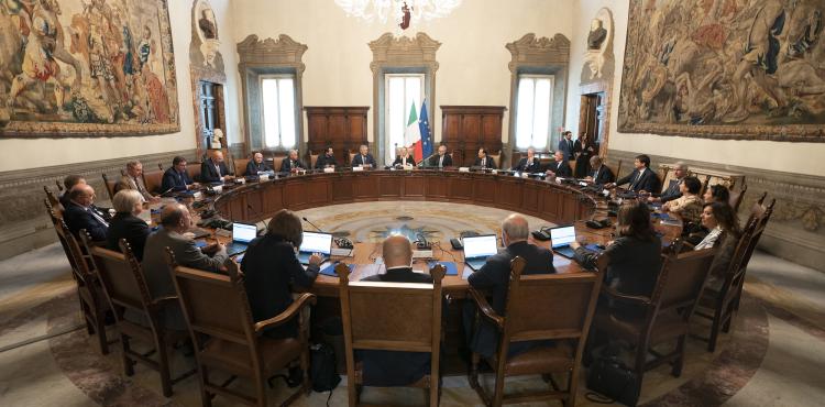 Riunione del Consiglio dei ministri - foto www.governo.it Riunione del Consiglio dei ministri - foto www.governo.it